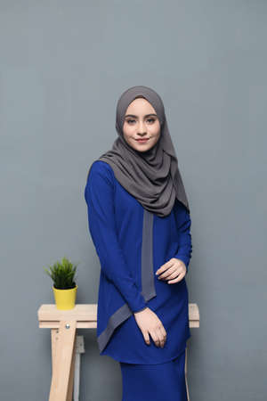 Beautiful Muslim girl wearing hijab.Hijab Fashion.の写真素材