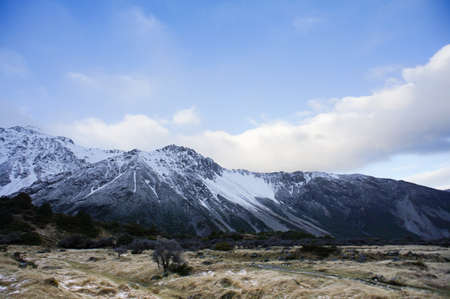 Beautiful mountain scenery at Hooker Valley,Mount Cook.の写真素材