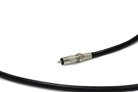 Cable TV place on white background.の写真素材