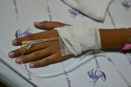 Taken Intravenous fulid when you have been sick.