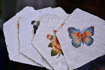 Traditional Thai fan.の写真素材