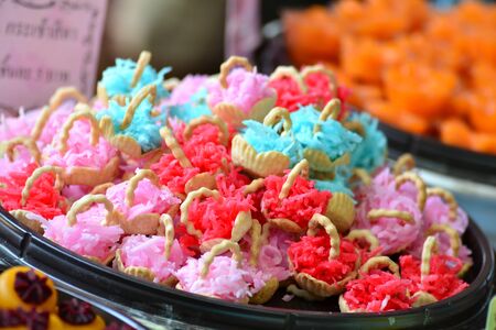 Colorful of Traditional Thai Dessert の写真素材