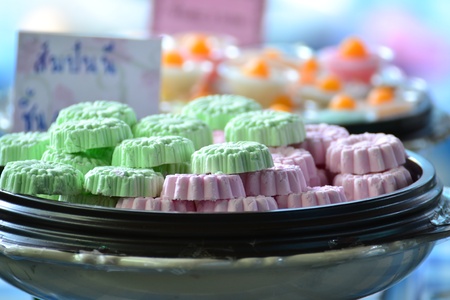Colorful of Traditional Thai Dessert の写真素材