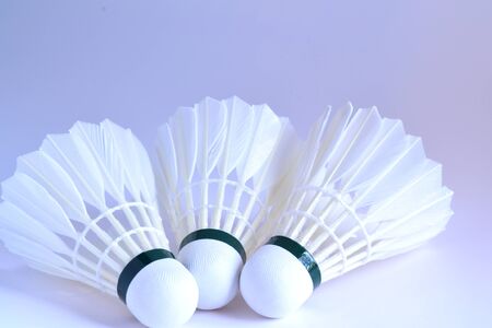 Badminton with white backgroundの写真素材