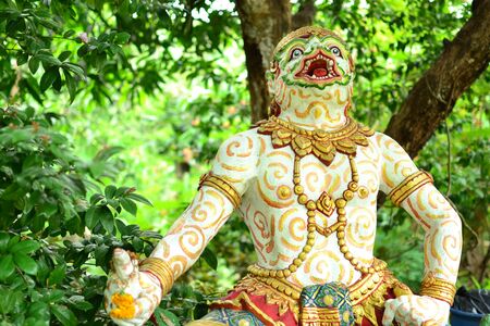 Hanuman statue in Thai temple,Thailand,Asia.の写真素材