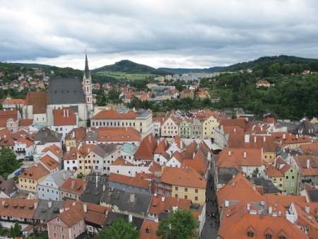 Landscapes and landmarks of Cesky Krumlov,Czech Republic.の写真素材