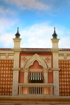 Ancient window in European stlyeの写真素材