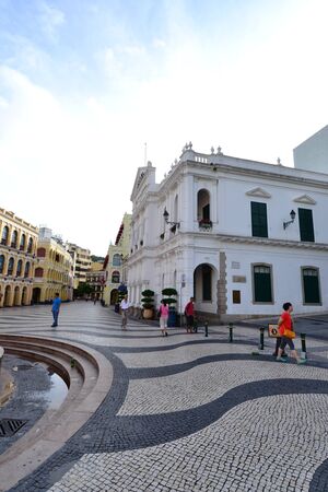 Largo do Senado, Senado Square, Macau ,Chinaのeditorial素材