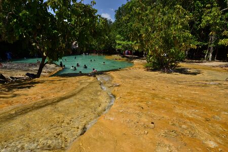 Emerald Pool, Clear Water in Swamp forest , Krabi Province, Southern of Thailand