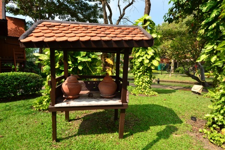 Thai house style in garden.の写真素材