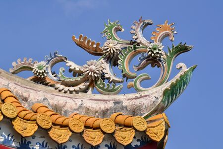 Chinese style pavilion  in Bang Pa-In Palace , Ayutthaya Province,Thailand,Asia.の写真素材
