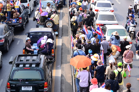 Many people protest to democracy,Thailand,9 th Dee,2013.