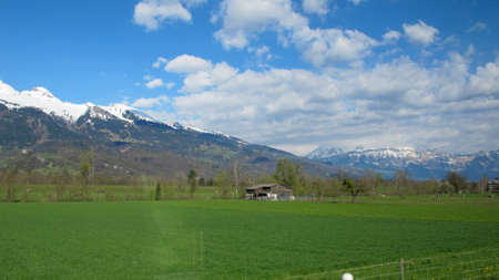 Nice view of Vaduz, Principality of Liechtenstein, Europe.のeditorial素材