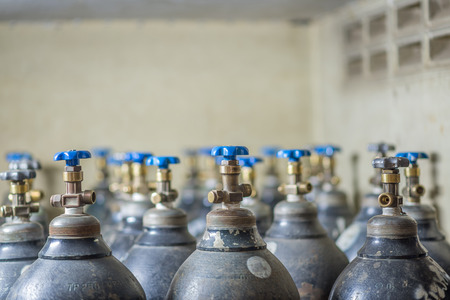oxygen tanks for industryの写真素材
