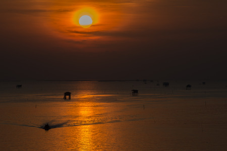 Sunset view point in thailandの写真素材