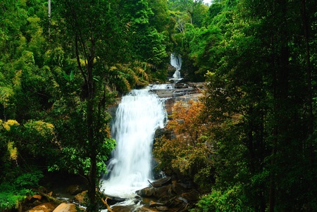 Sirithran waterfall in Thailandの写真素材