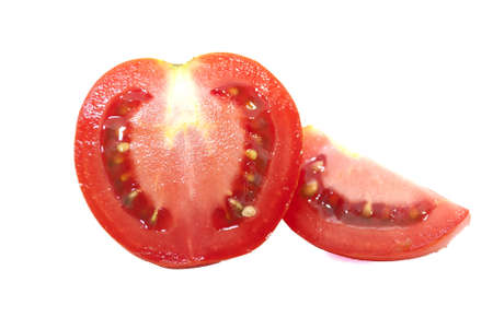 Fresh tomato over white backgroundの写真素材