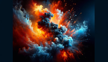 Fire and Ice Concept Design with sparkの素材