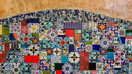 Ceramic artwork on the wallの素材
