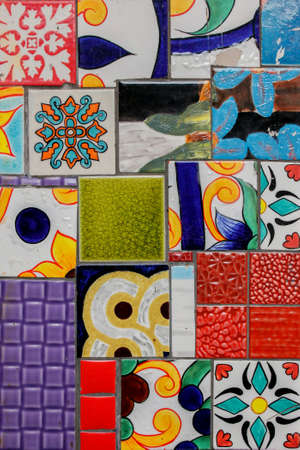 Ceramic artwork on the wall
