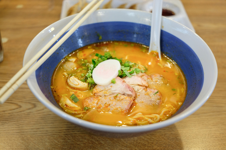 Ramen noodles pork. Ready for eatの写真素材