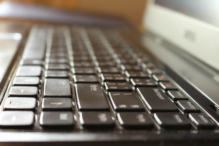 laptop keyboard to do the special workの写真素材