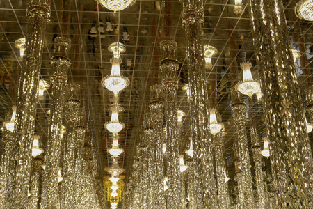 decorative light in the pagodaの写真素材