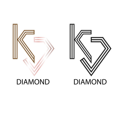 diamond K logo  templateのイラスト素材