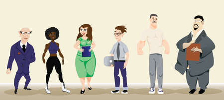 Business characters set .Group people in officeのイラスト素材