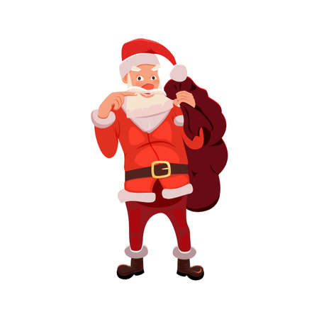 Santa Claus vector illustration isolated on white backgroundのイラスト素材