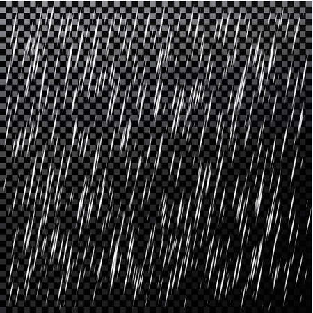 Vector rain isolated on transparent background. Stormのイラスト素材