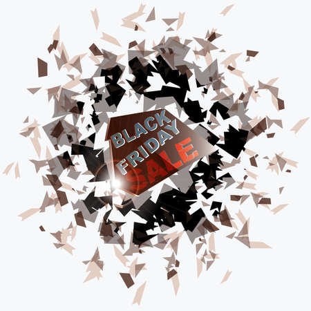 Black Friday Sale Abstract Explosion Background. Vector illustration.のイラスト素材