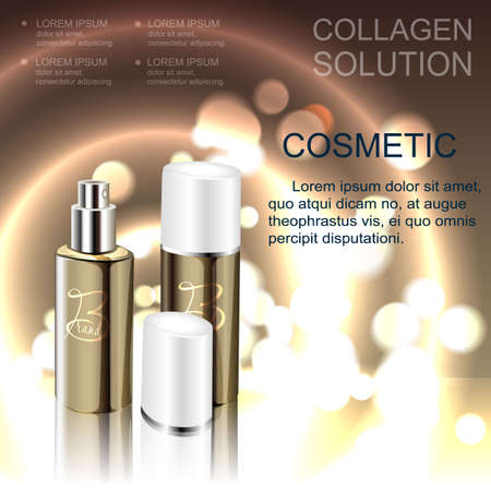Cosmetics template bottle spray for the skin.のイラスト素材