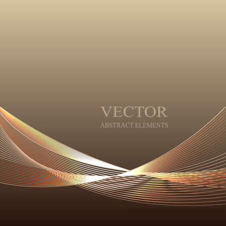 Abstract brown background with colorful threads and text.のイラスト素材