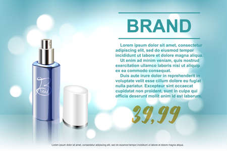 Beautiful cosmetic ads, the essence of the person.のイラスト素材