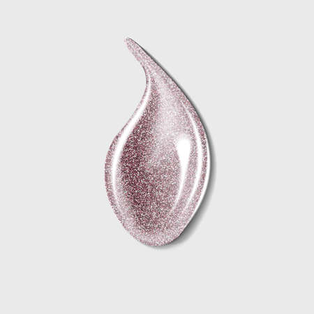 Realistic cosmetic liquid Foundation, and lipstick smeared brushstrokes isolated on a white background, concealer smeared, paint concealer.のイラスト素材