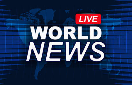 Background for news with an abstract map of the world and the text. illustration.の写真素材