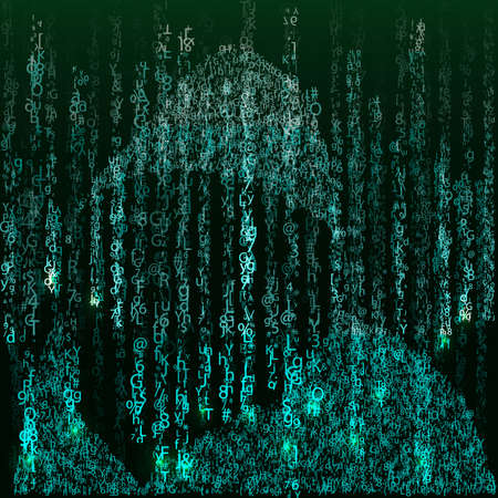 Abstract Technology Background. Web Developer. Computer Code. Programming. Coding. Hacker concept Vector Illustrationのイラスト素材