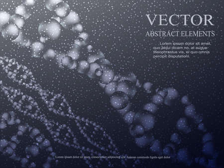 DNA molecule structure on light blue background. Science vector background.のイラスト素材