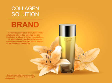 Coenzyme Q10 serum essence golden drops with dropper.のイラスト素材