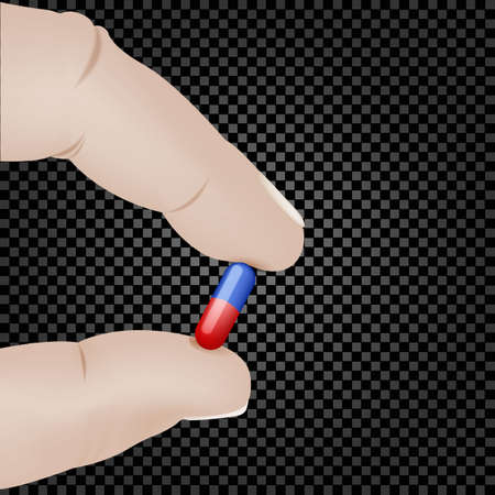 Two fingers hands holding a tablet on a transparent background.のイラスト素材
