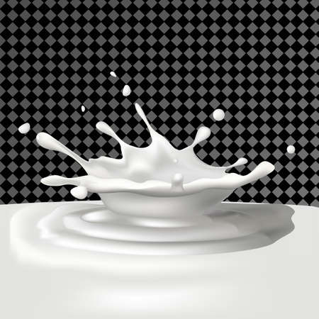 Illustration of a milk splashのイラスト素材