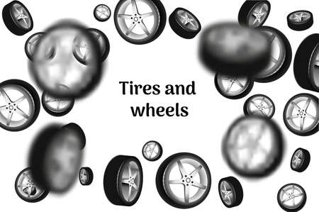 Car wheels falling down.のイラスト素材