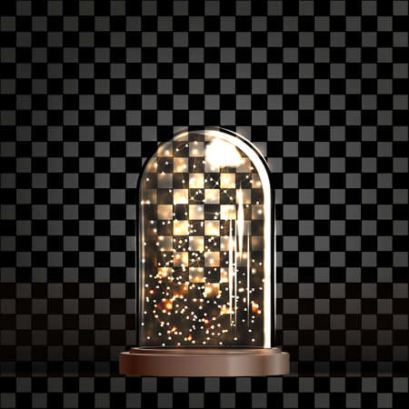 Christmas lamp fairy lights under a glass cover.のイラスト素材