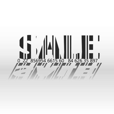 Sales of bar code with shadow Vector illustration.のイラスト素材