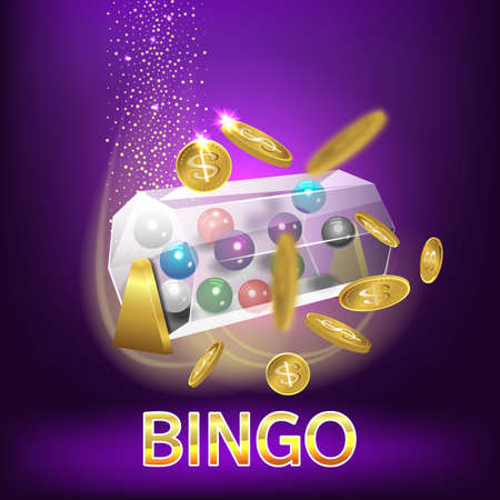 Bingo lottery balls numbers background.のイラスト素材
