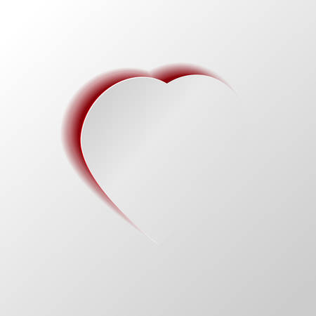 Love Heart from paper cut style, Valentines day cardのイラスト素材