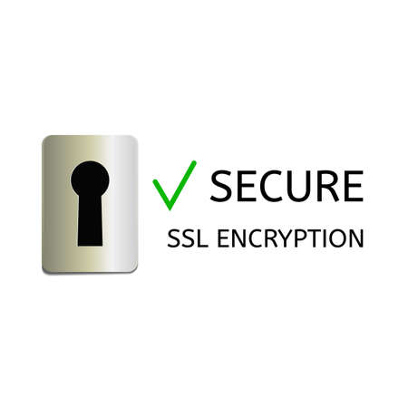 Secure internet connection SSL icon. Isolated secured lock access to internet illustration design. SSL safe guard.の写真素材