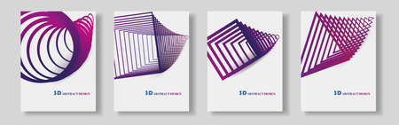 Minimal Vector covers design. 3d Poster templateのイラスト素材