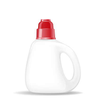 Plastic bottle for Laundry detergent, empty for your advertisement.のイラスト素材